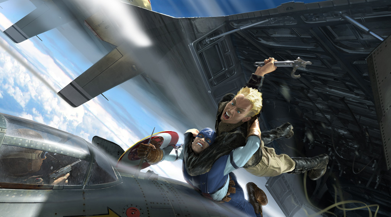 Illustration for article titled The Sentinel of Liberty swings into action in new Captain America concept art